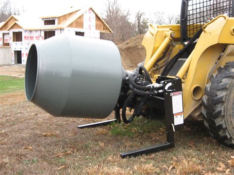 skid steer mixer cement|skid steer mounted cement mixer.